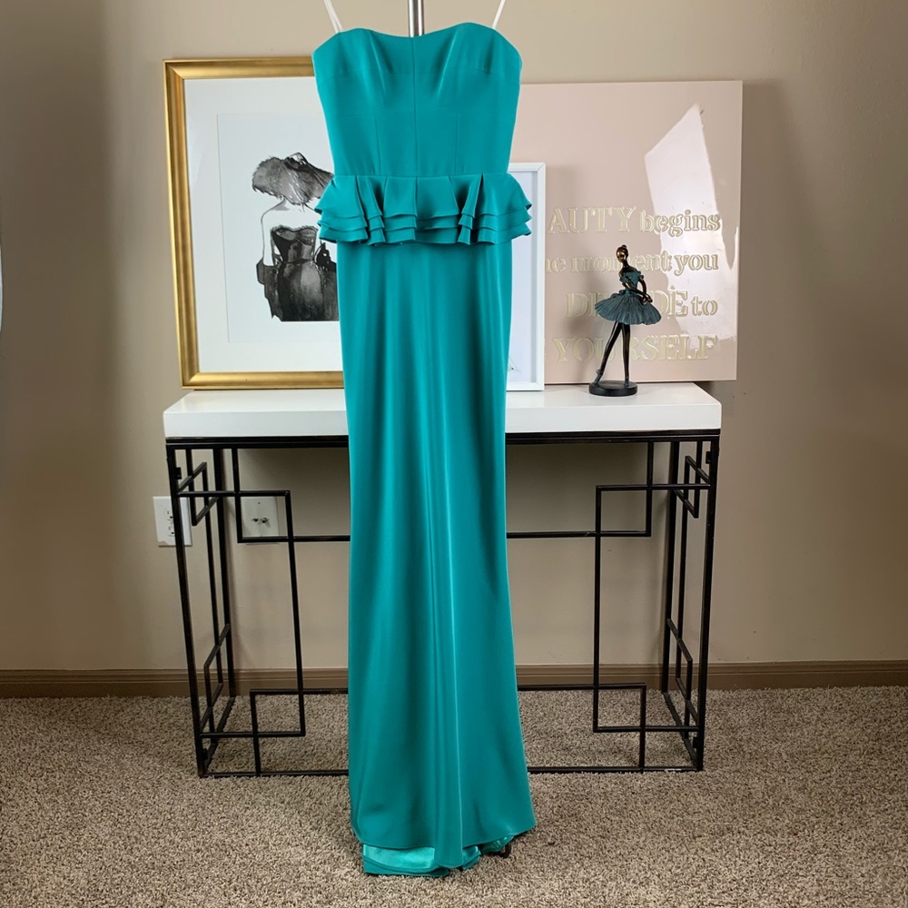 ABS by Allen Schwartz Peplum Gown - Picture 2 of 13